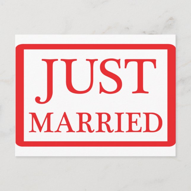 just married icon announcement postcard (Front)