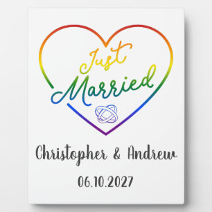 Just Married III - LGBTQ Wedding Plaque