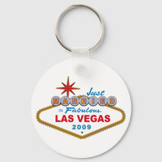 Just Married In Fabulous Las Vegas 2009 Key Ring