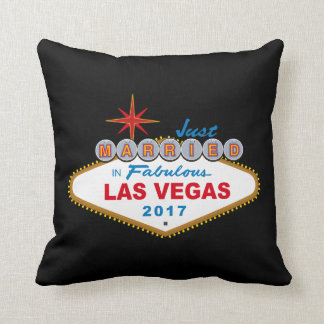 Just Married In Fabulous Las Vegas 2017 (Sign) Cushion