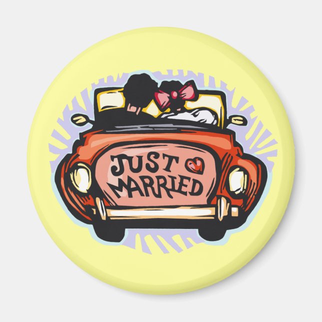 Just Married Jalopy Magnet (Front)