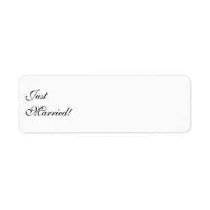 "Just Married!" Label