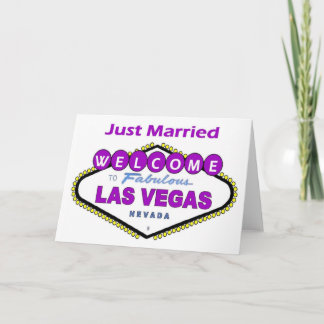Just Married Las Vegas Announcement Card