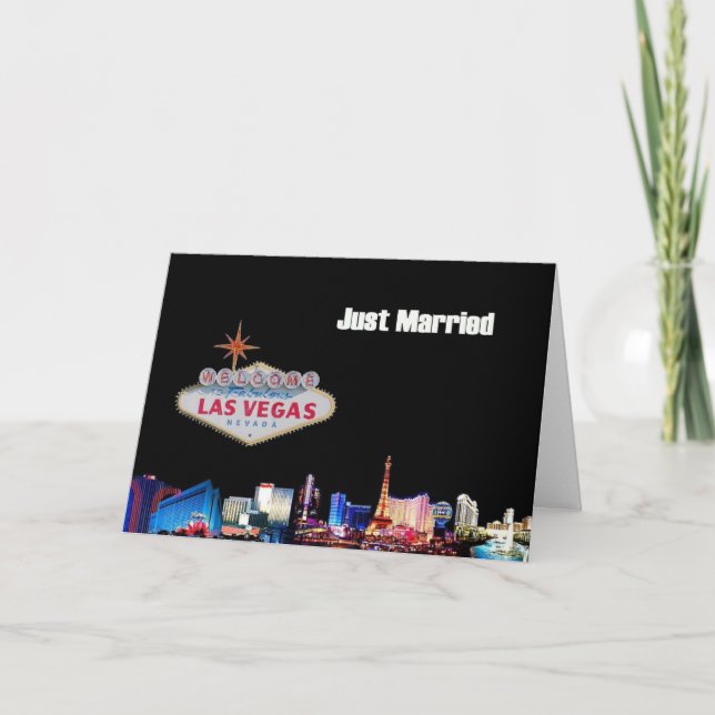 Just Married Las Vegas Card (Front)
