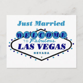 JUST MARRIED Las Vegas Postcard