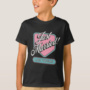 Just Married Las Vegas Wedding Bride Groom T-Shirt
