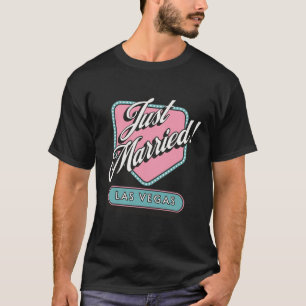 Just Married Las Vegas Wedding Bride Groom  T-Shirt