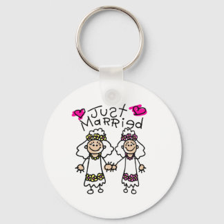 Just Married Lesbians Key Ring