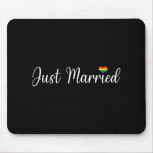 Just Married Lgbtq Gay Wedding Lesbian Bride Gay H Mouse Mat
