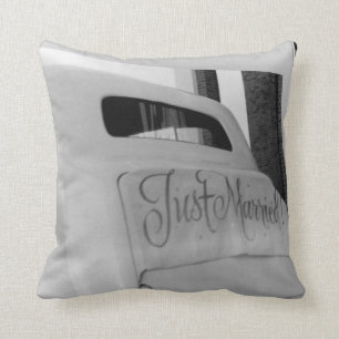 "JUST MARRIED LIMO" THROW PILLOW