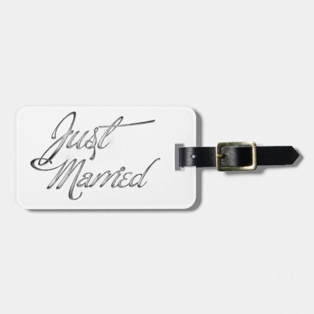 Just Married Luggage Tag (Front Horizontal)