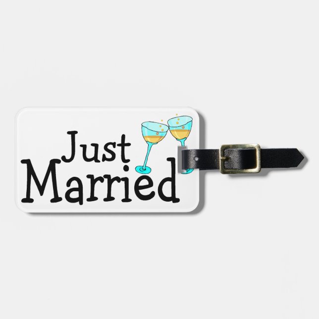 Just Married Luggage Tag (Front Horizontal)