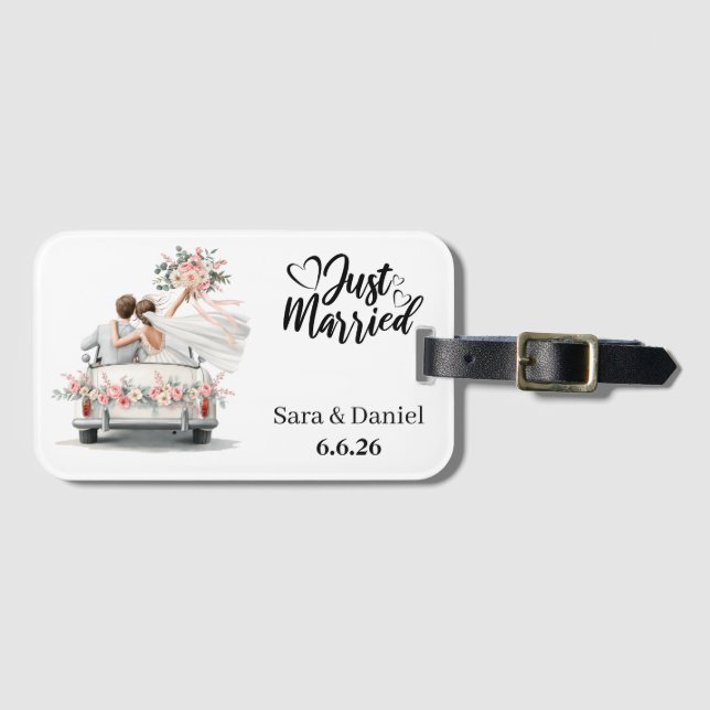 Just Married  Luggage Tag (Front Horizontal)