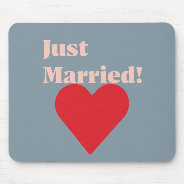 Just Married! Mouse Mat (Front)