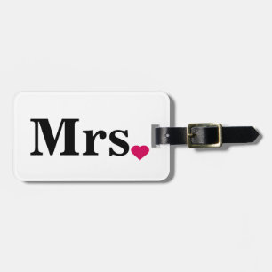 Just married Mr and Mrs luggage tag for her