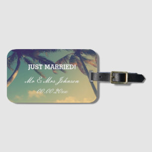 Just Married mr & mrs luggage tags for newlyweds
