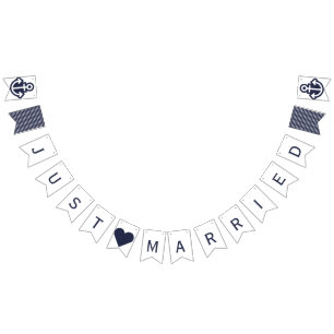Just Married Nautical Wedding Bunting