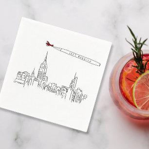 Just married New York City Cocktail  Napkin
