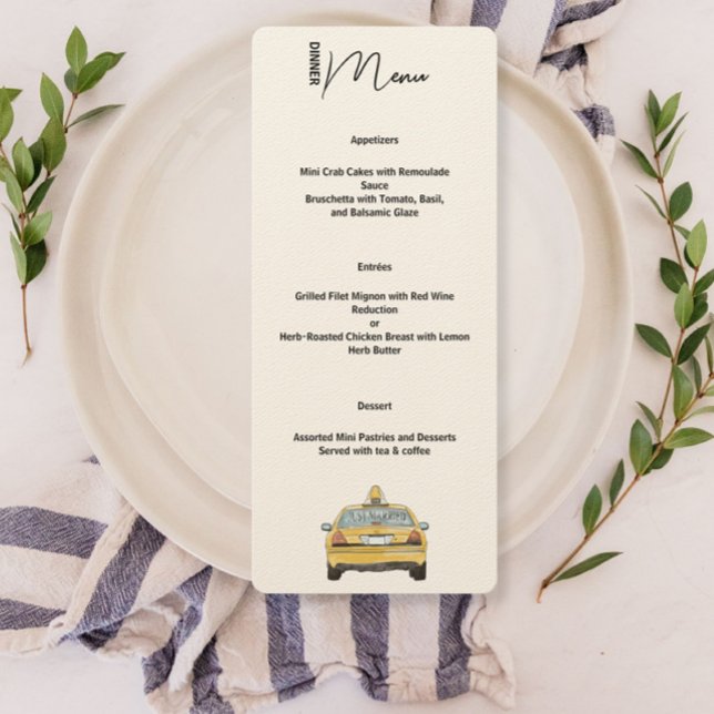 Just married New York City Dinner Menu  (Creator Uploaded)