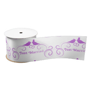 Just Married Newlyweds Thunder_Cove Satin Ribbon