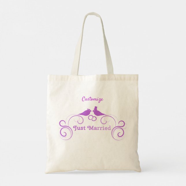 Just Married Newlyweds Thunder_Cove Tote Bag (Back)