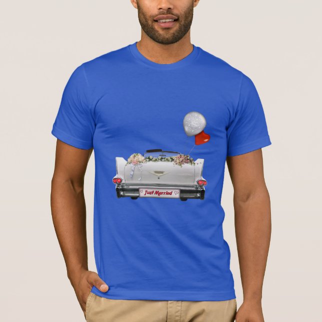 Just Married Oldtimer Car  T-Shirt (Front)