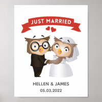 Just Married Owl Wedding  