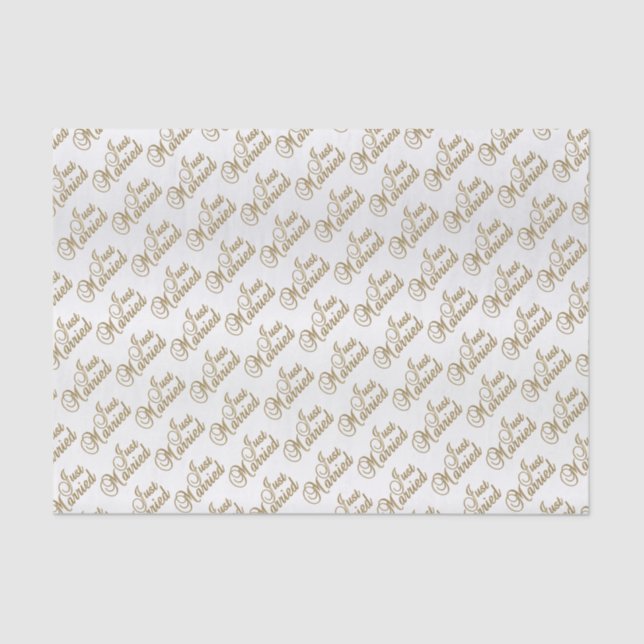 Just Married Pattern Tissue Paper (Front)