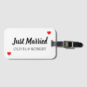 Just Married Personalised Luggage Tag