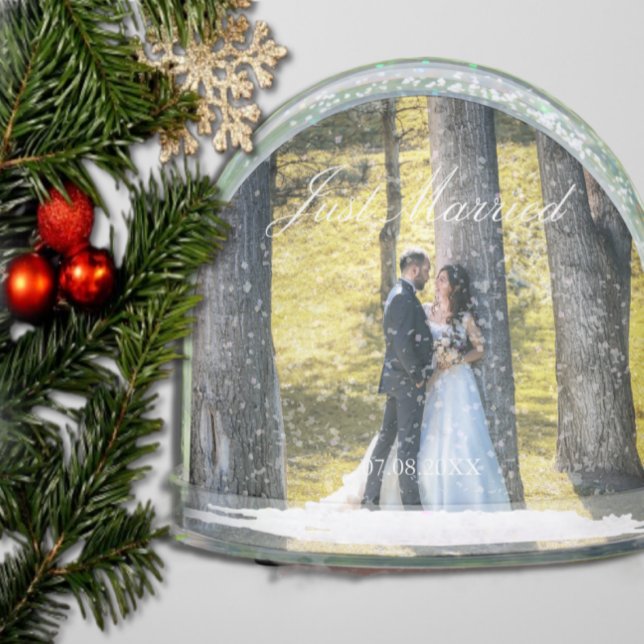 Just Married Photo Snowglobe (Creator Uploaded)