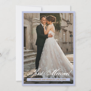 Just Married Photo Wedding Announcement Cards