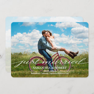 Just Married Photo Wedding Announcement Invitation