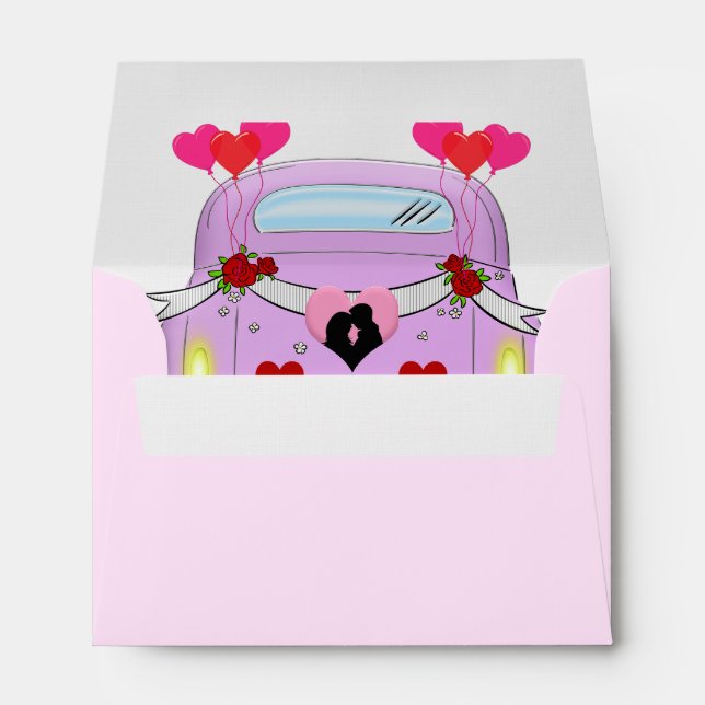 Just Married Pink Envelopes (Back (Bottom))