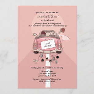 Just Married Post Wedding Brunch Invitation