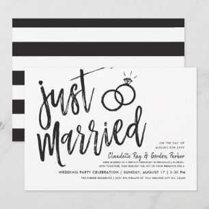Just Married Post Wedding Party Invitation