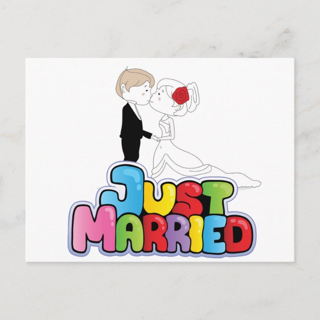 Just Married Postcard (Front)
