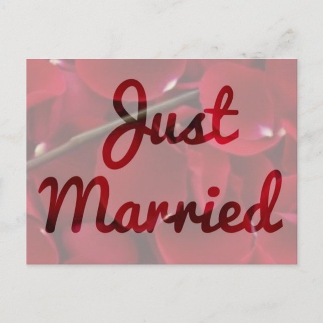 "Just Married" Postcard (Front)