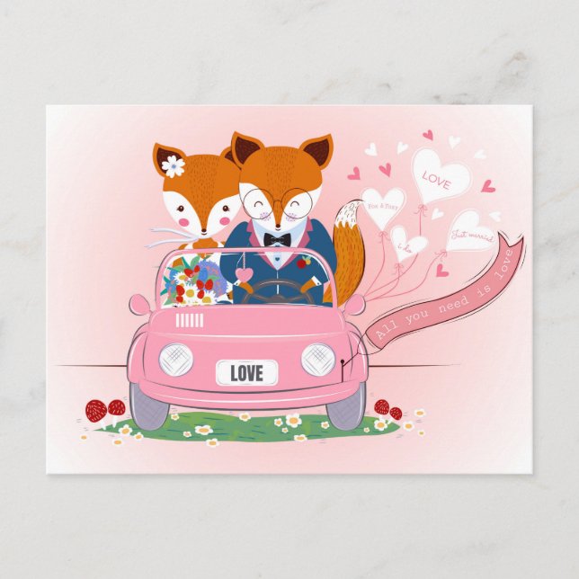 Just Married Postcard (Front)