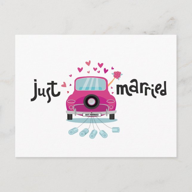 Just Married Postcard (Front)