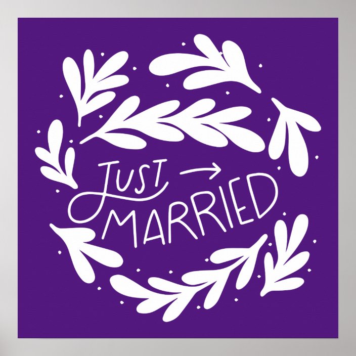 Just Married Poster | Zazzle.co.uk