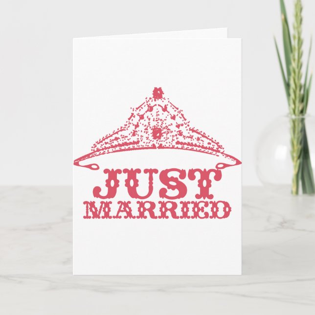 Just Married Princess Bride Tiara Thank You (Front)