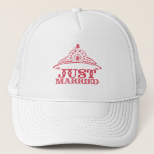 Just Married Princess Bride Tiara Weddings Trucker Hat