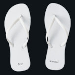 Just Married Quote Wedding And Marriage Text Flip Flops<br><div class="desc">Flip Flops - Just Married!</div>