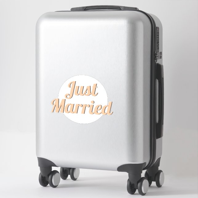 Just Married Retro Chic Stylish Cut-Out Shaped (Suitcase)