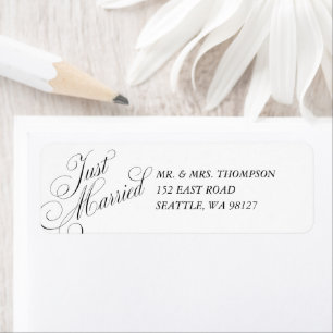 Just Married Return Address Label