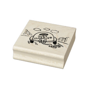 Just Married Rubber Stamp