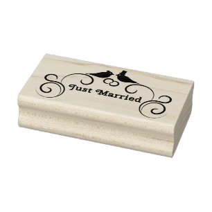 Just Married Rubber Stamp