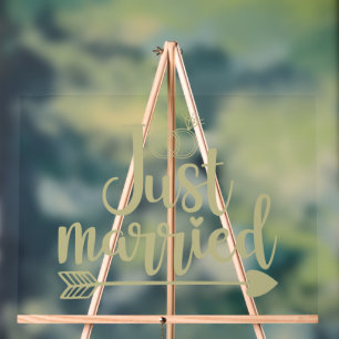 Just Married Sage Acrylic Sign