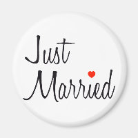 Just Married (Script With Red Heart)