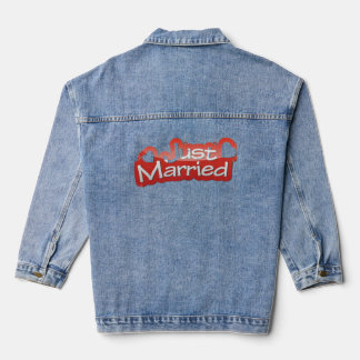 Just married shirts - marriage weddings  denim jacket